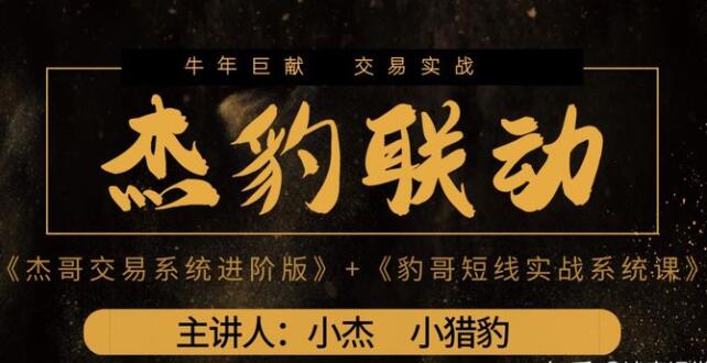 杰豹联动系统课《豹哥短线实战系统课》和《杰哥交易系统进阶版》视频教程-爱雅微课