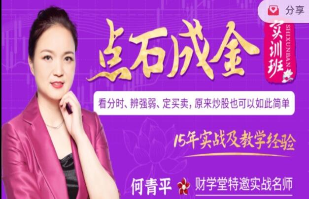 【何青平】《点石成金实训教程》看分时辨强弱,原来炒股如此简单-爱雅微课