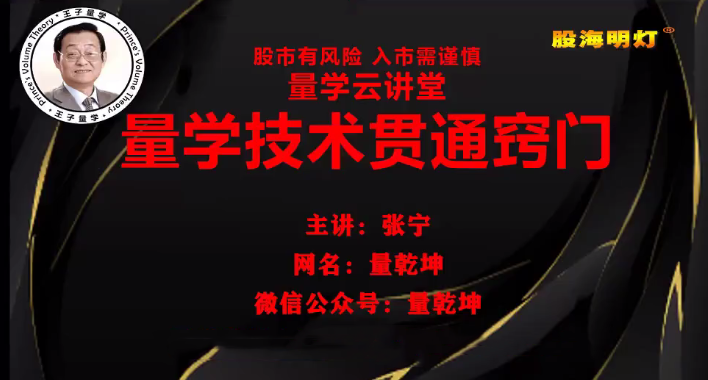 【量学云讲堂】《张宁-量乾坤 王牌交易量学系统课第23期》网盘课程下载-爱雅微课