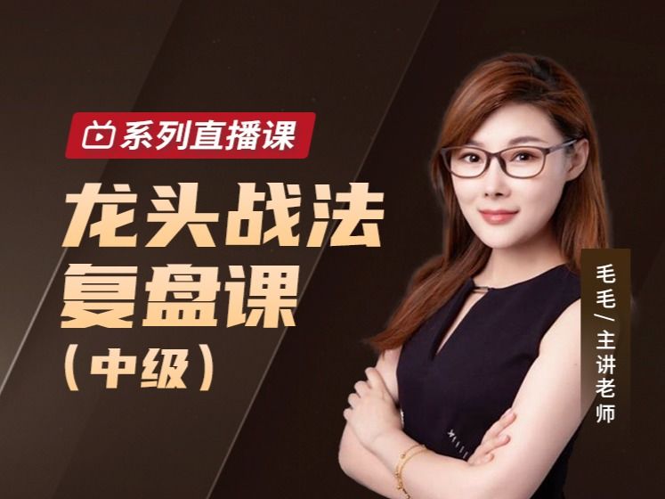 【毛毛老师】《毛毛老师龙头战法复盘课(中级)》视频课程网盘下载-爱雅微课
