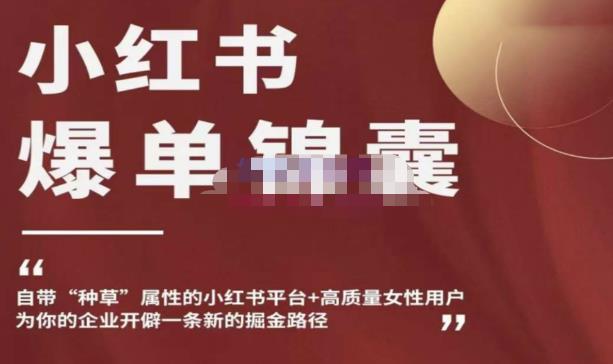 图片[1]-小红书爆单锦囊，自带种草属性+高质量女性用户，为你的企业开辟一条新的掘金路径！-爱雅微课