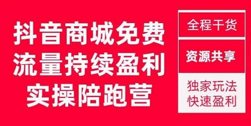 抖音商城搜索持续盈利陪跑成长营,抖音商城搜索从0-1、从1到10的全面解决方案!-爱雅微课