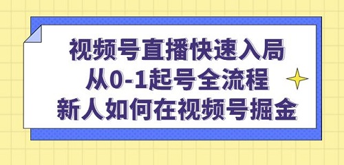 【陈大黑牛】视频号直播快速入局：从0-1起号全流程，新人如何在视频号掘金！-爱雅微课