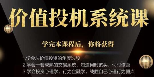 【林奇】原价3980元的《价值投机系统课》网盘课程下载-爱雅微课