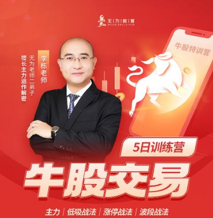 【无为】《无为投资课堂李栋:牛股交易第十三期》网盘课程下载-爱雅微课