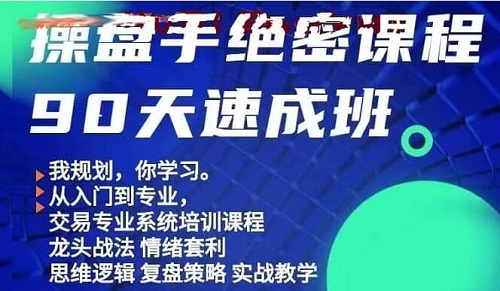 【股市摆渡人】《操盘手绝密课程90天特训营》网盘课程下载