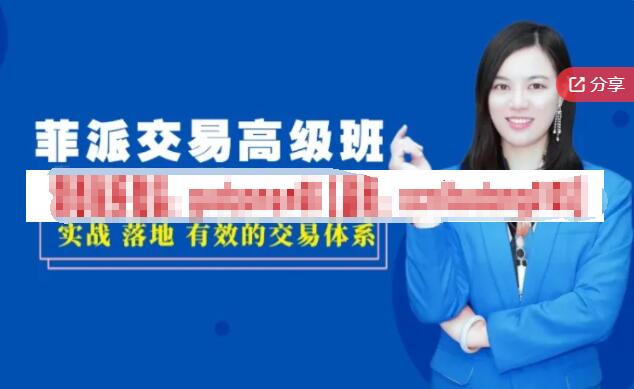 【黄丽菲】《菲派交易赢家操盘手训练营 高级班》网盘课程下载