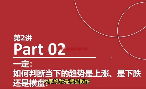 【熊猫教练】《日内交易三步曲-搭建你的首套交易系统》网盘课程下载-爱雅微课