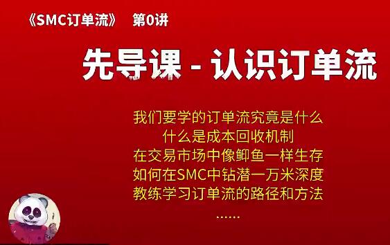 【熊猫学社】《熊猫交易学社 黄金VIP 系统课14-SMC订单流 28集》网盘课程下载-爱雅微课