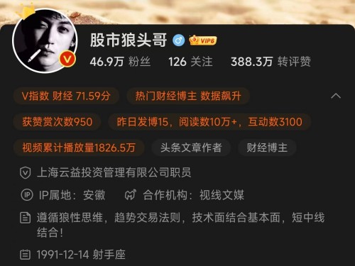【股市狼头哥】《股市狼头哥炒股视频课程》网盘课程下载-爱雅微课