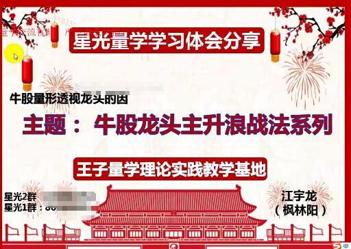 【江宇龙】《江宇龙(枫林阳)王子量学理论实践第23期》网盘课程下载-爱雅微课
