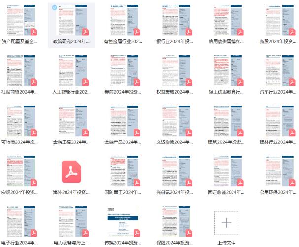【中信建投】《中信建投证券2024年度投资策略报告合集》网盘课程下载-爱雅微课