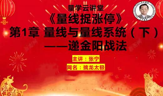 【量学云讲堂】《张宁基训第41期量线捉涨停视频课程》网盘课程下载