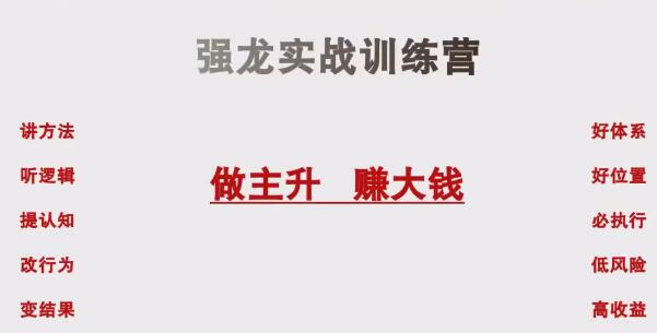 【陆老师】《中和应泰陆老师强龙班 强龙实战训练营股票课程》网盘课程下载