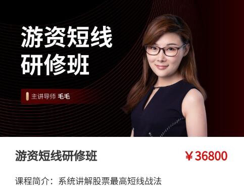 【毛毛老师】《毛毛老师:游资短线研修班48节完结》网盘课程下载