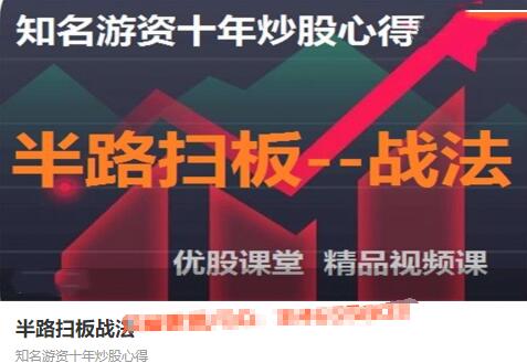 【半路扫板】《知名游资十年炒股心得.半路扫板战法》网盘课程下载
