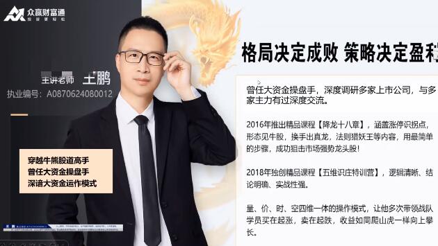 【王鹏】《王鹏-大鹏龙头黄金买点实训营》网盘课程下载