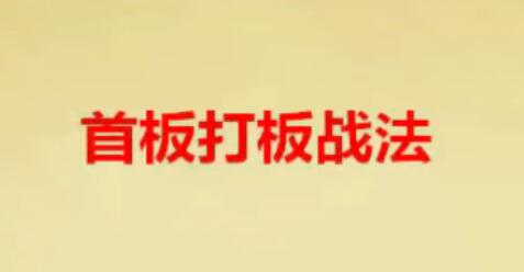 【精品课程】《首板战法策略 首板打板战法》网盘课程下载