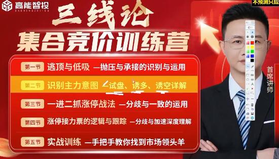 【唐银龙】《唐银龙(唐三线)三线论集合竞价训练营公开课》网盘课程下载
