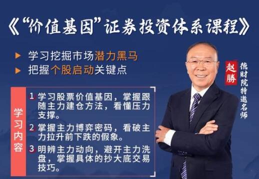 【赵勝】《德财院赵勝赵胜-价值基因证券投资体系股票交易课程小班课》网盘课程下载
