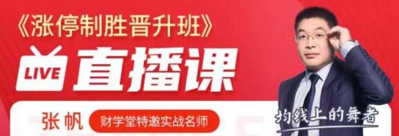 【张帆】《张帆抓板技能提升 涨停制胜晋升班精品小班课》网盘课程下载