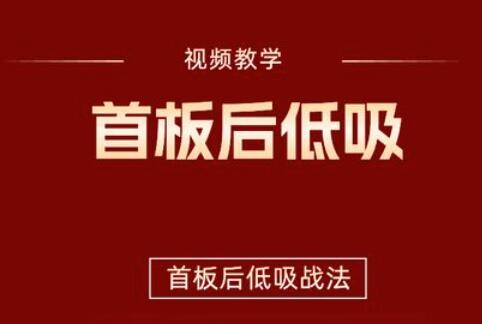 【精品课程】《首板后低吸战法 视频+指标》网盘课程下载