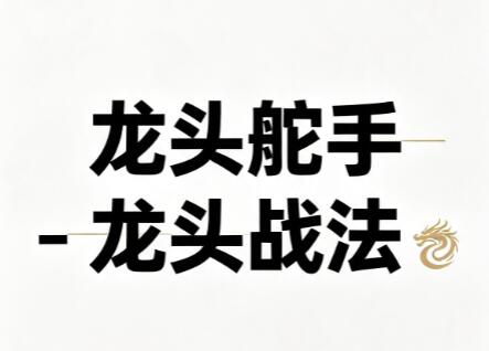 【龙头舵手】《龙头舵手-龙头战法课程 视频+文档》网盘课程下载
