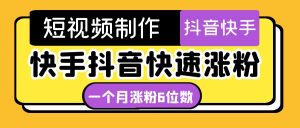 短视频油管动画-快手抖音快速涨粉:一个月粉丝突破6位数 轻松实现经济自由-爱雅微课