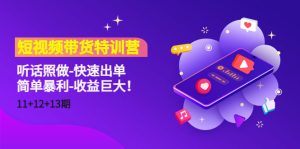 【李鲆】短视频带货特训营(11+12+13期)听话照做快速出单-简单暴利-收益巨大!-爱雅微课