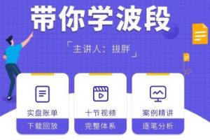 【拔胖】《带你学波段期货培训视频教程30集》网盘课程下载-爱雅微课