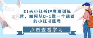【云蔓】21天红小书IP鬼魔训练营,如何从0-1做一个赚钱的小红书账号-爱雅微课