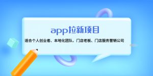 app拉新项目适合个人创业者、本地化团队、门店老板、门店服务营销公司!-爱雅微课