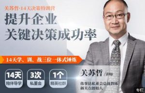 【关苏哲】原价799元的提升企业关键决策成功率,14天学、训、站三位一体锤炼!-爱雅微课