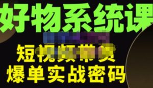 【大嘴】好物短视频带货解析,学完你将懂的短视频带货底层逻辑,做出能表现的短视频!-爱雅微课