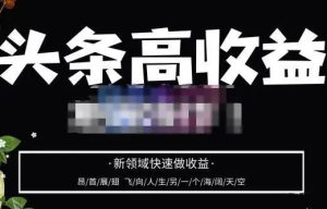 头条号高收益批量操作,2023新领域快速做收益,头条号零基础轻松上手!-爱雅微课