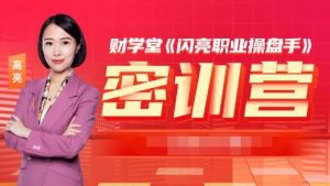 【财学堂】《财学堂2023年6月闪亮操盘手密训营 操盘手密训营 密训营小班课》网盘课程下载-爱雅微课