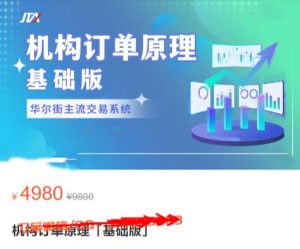 【杰克交易学院】原价4980元的《杰克交易学院 机构订单原理(基础版)》网盘课程下载-爱雅微课