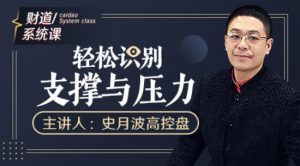 【史月波】原价980元的《史月波 轻松识别支撑与压力》网盘课程下载-爱雅微课