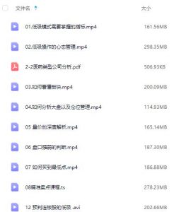 【狂人哥】《狂人哥 疯狂低吸炼金术 进阶学院》网盘课程下载-爱雅微课