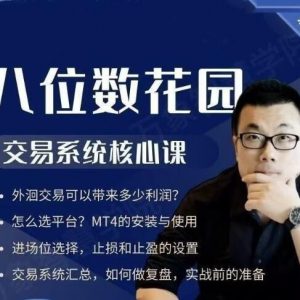 【八哥】《八位数花园 外汇期货交易系统核心课》网盘课程下载-爱雅微课