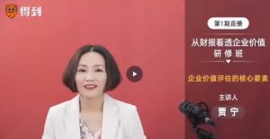 【贾宁】《从财报看透企业价值 研修班课程》网盘课程下载-爱雅微课