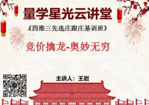 【量学云讲堂】《王岩江宇龙2024年第53期视频 主课正课系统课+收评》网盘课程下载-爱雅微课