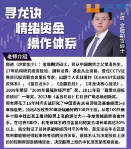 【郭进】《郭进炒家金少 寻龙诀情绪资金操作体系》网盘课程下载-爱雅微课