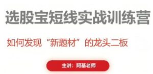 【阿基老师】《阿基老师如何发现新题材的龙头二板 2视频》网盘课程下载-爱雅微课