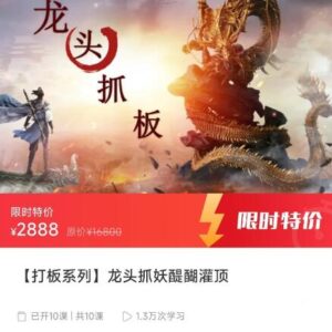 【精品课程】《打板系列 龙头抓妖 醍醐灌顶》网盘课程下载-爱雅微课