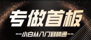 【首哥】《首板套利课程40课全,手把手教你如何打首板》网盘课程下载-爱雅微课