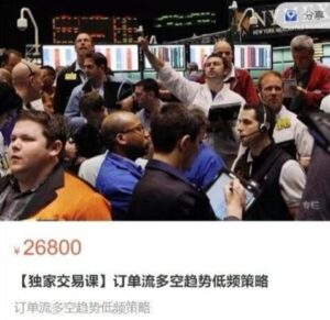 【风云决系统】《独家交易课 订单流多空趋势低频策略》网盘课程下载-爱雅微课
