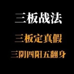 【半山猎人】《三板战法系统课程，三板定真假，三阴四阳五翻身》网盘课程下载-爱雅微课