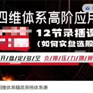 【股笑涨】《股笑涨-四维体系精英系统体系课》网盘课程下载-爱雅微课