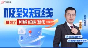 【曹彬彬】《中广云 曹彬彬极致短线小班课》网盘课程下载-爱雅微课